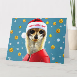 Carte Christmas Meerkat Père Noël