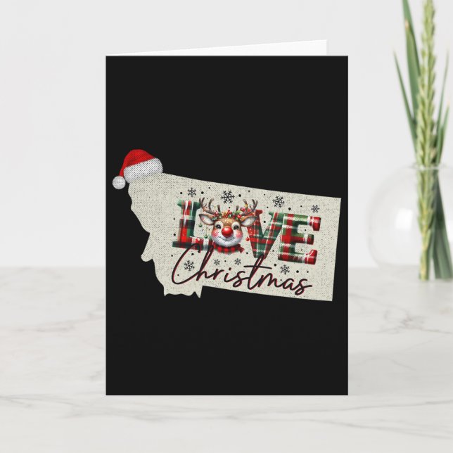 Carte Christmas Montana Xmas State Map Montana Christmas (Devant)