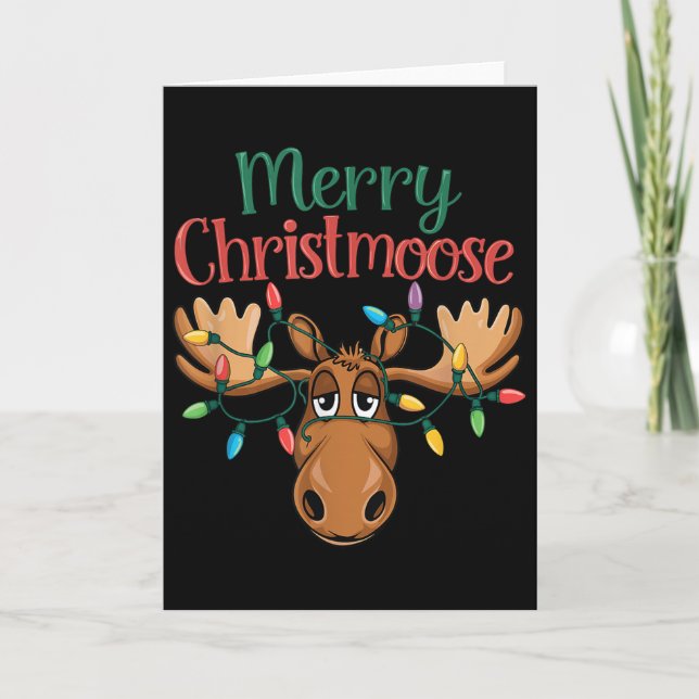 Carte Christmas Moose Merry Christmoose Men Women  (Devant)