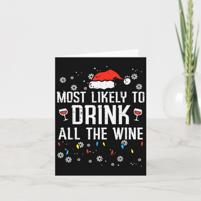 Carte Christmas Most Likely Funny Xmas Family Women Adul (Devant)