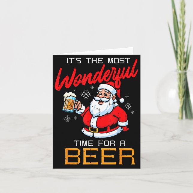 Carte Christmas Most Wonderful Time For Funny Santa Xmas (Devant)