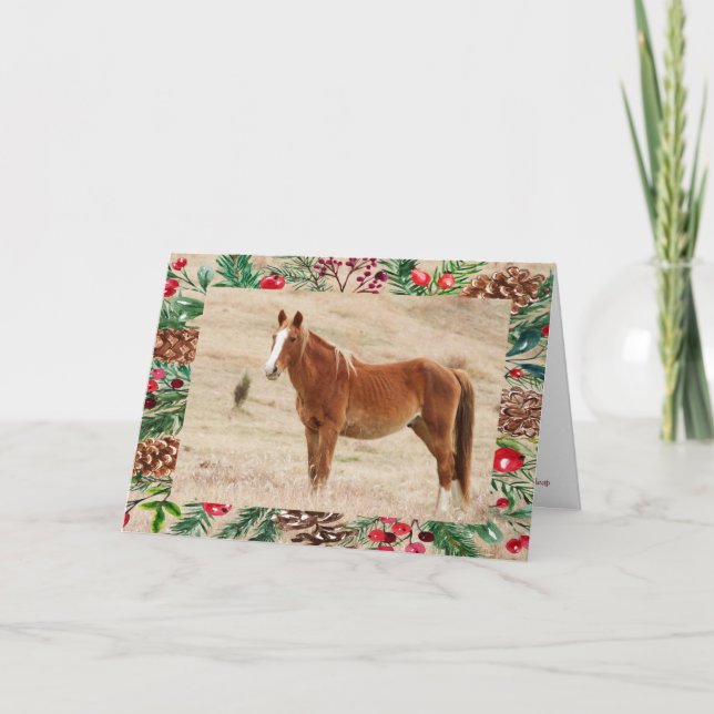 Carte Christmas Mustang (Devant)