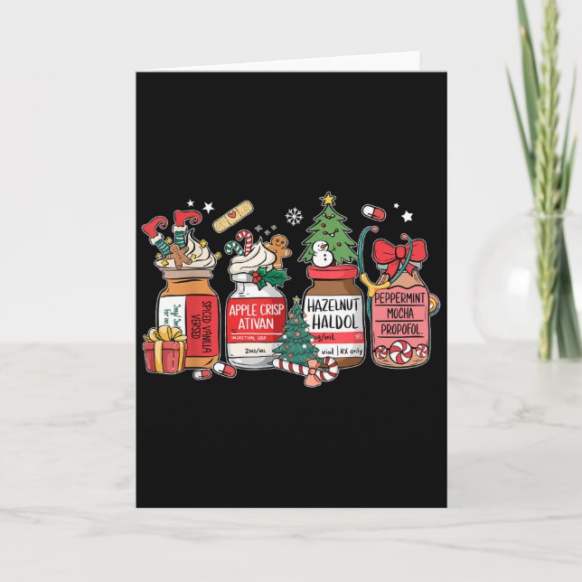 Carte Christmas Nurse Funny Peppermint Mocha Profol Er E (Devant)
