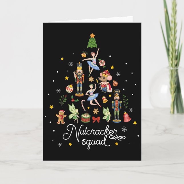 Carte Christmas Nutcracker Squad Ballet Dance Women Kids (Devant)