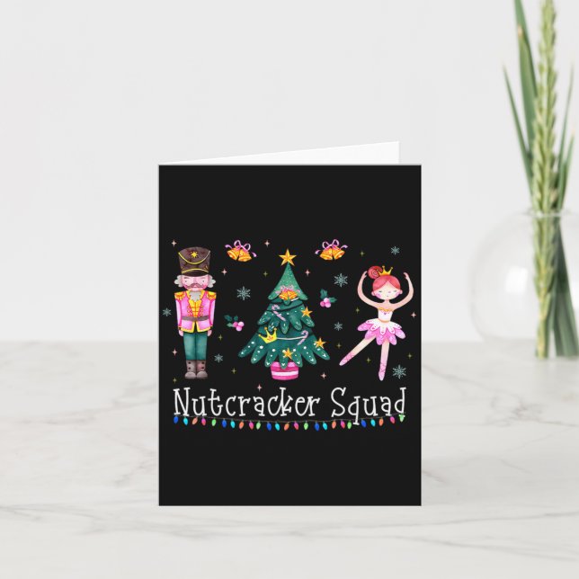 Carte Christmas Nutcracker Squad Ballet Dance Women Kids (Devant)