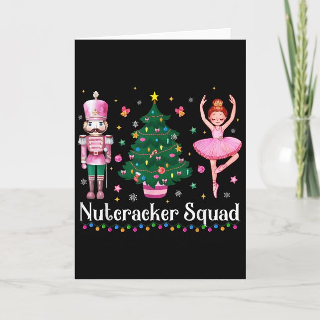 Carte Christmas Nutcracker Squad Ballet Dance Women Kids (Devant)