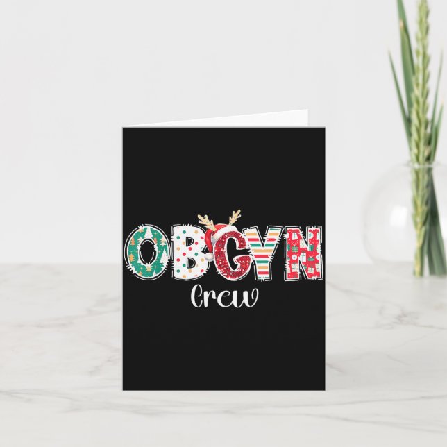Carte Christmas Obgyn Crew Obstetrics Ob Gyn Group Team  (Devant)