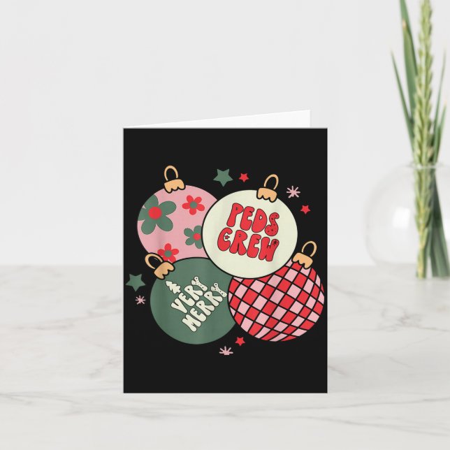 Carte Christmas Ornament Peds Crew Pediatric Nurse Xmas  (Devant)