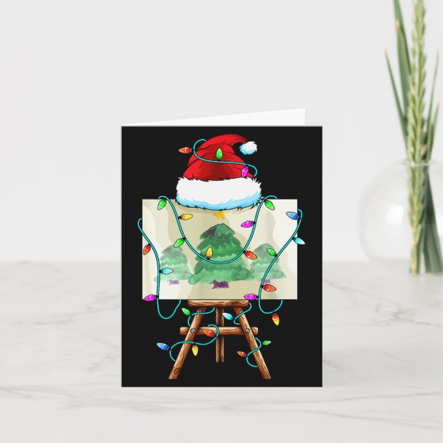Carte Christmas Painter Design _ Santa Xmas Paint Artist (Devant)