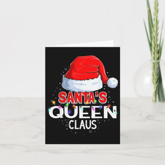 Carte Christmas Pajama Santa's Queen Claus Matching  (Devant)