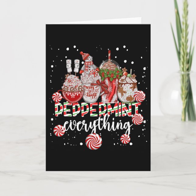 Carte Christmas Peppermint Everything Coffee Chocolate M (Devant)