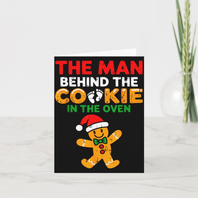 Carte Christmas Pregnancy The Man Behind The Cookie In T (Devant)