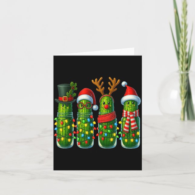 Carte Christmas Pun Ckle Lights Funny Vegetable Holiday  (Devant)