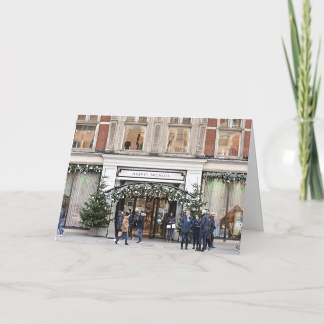 Carte Christmas Shopping Knightsbridge Londres Royaume-U (Devant)