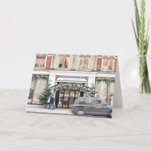 Carte Christmas Shopping Knightsbridge Londres UK Taxi