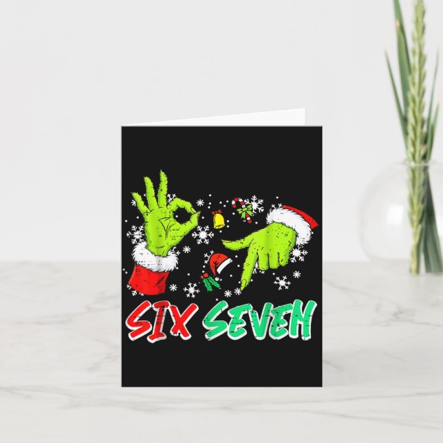 Carte Christmas Six Seven 67 Funny Meme 6 7 Xmas Women M (Devant)