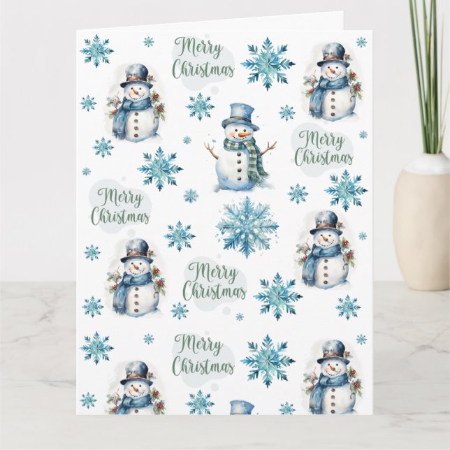 Carte Christmas Snowman (Devant)