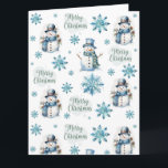 Carte Christmas Snowman<br><div class="desc">Carte Snowman de Noël</div>