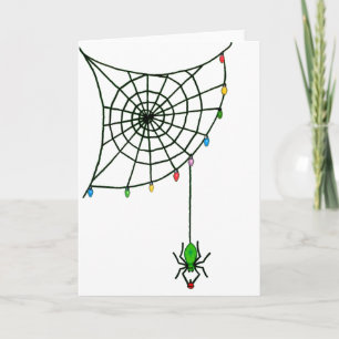 Carte Christmas Spider Web Lights Goth Holiday