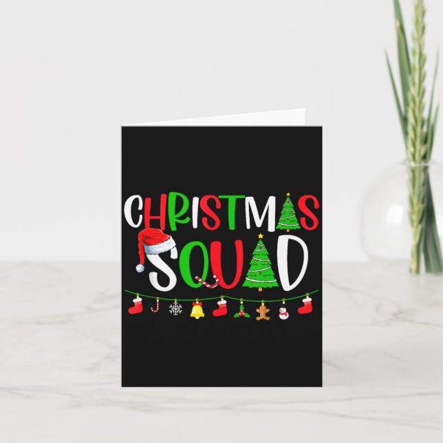 Carte Christmas Squad Matching Family Group Xmas Decor H (Devant)