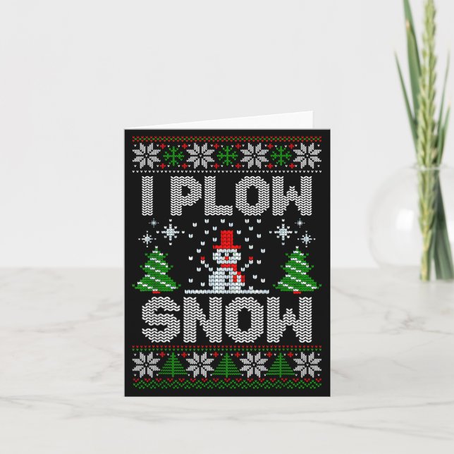 Carte Christmas Sweater I Plow Snow Matching Couples Paj (Devant)