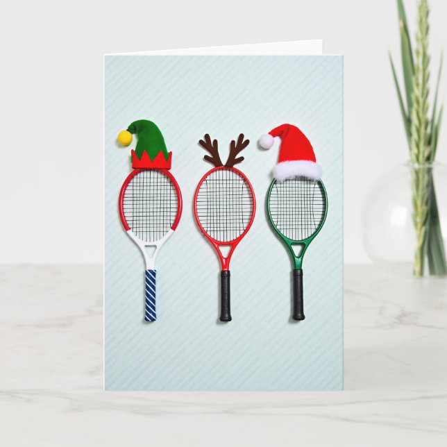 Carte Christmas Tennis Rackets Card (Devant)