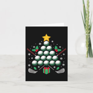 Carte Christmas Tree Golf Ball Équipement de golf Golf L