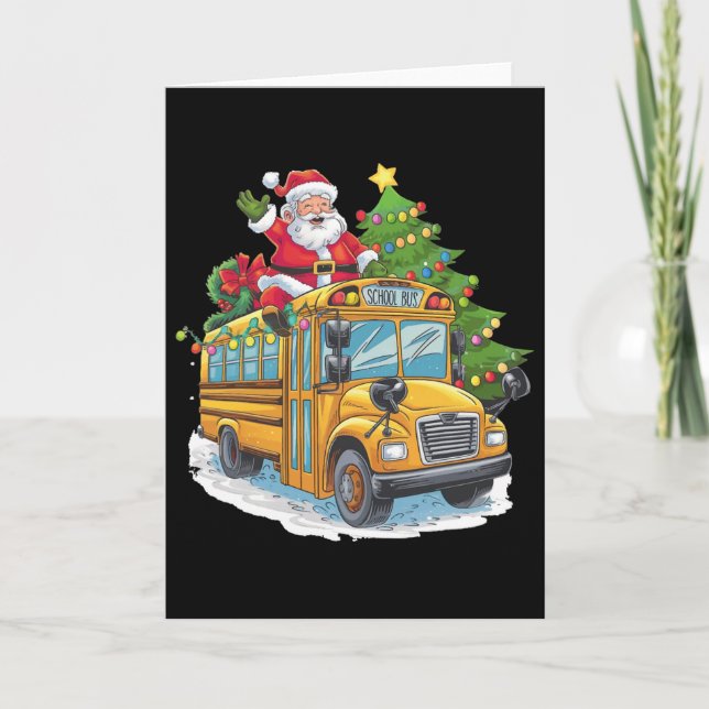 Carte Christmas Tree School Bus Driver Costume Adults An (Devant)