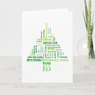 Carte Christmas tree text Christmas card