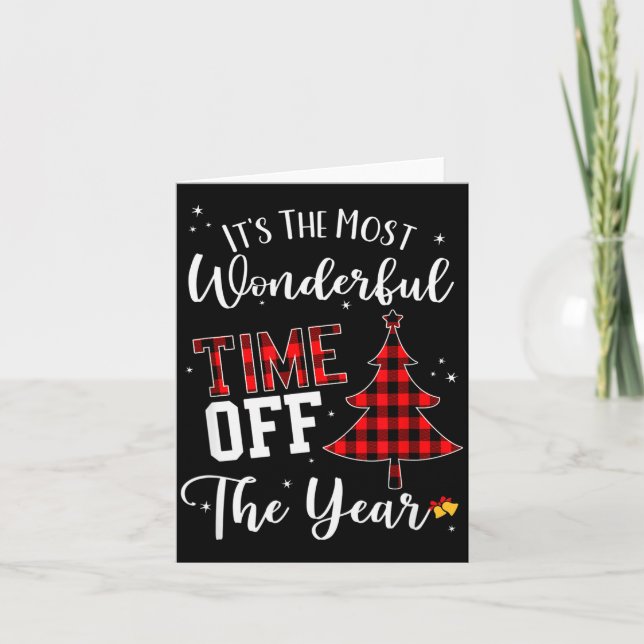 Carte Christmas Trees It's The Most Wonderful Time Off T (Devant)