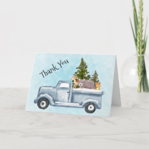 Carte Christmas Truck Carrying Trees & Animals
