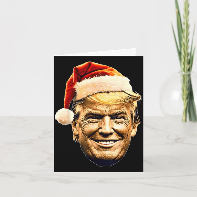 Carte Christmas Trump Face Santa Funny Xmas Meme Men Wom (Devant)