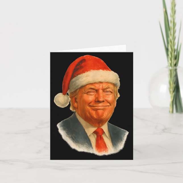 Carte Christmas Trump Face Santa Funny Xmas Meme Men Wom (Devant)