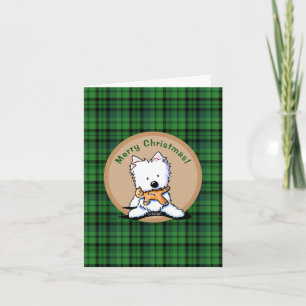 Carte Christmas Westie Gingerbread