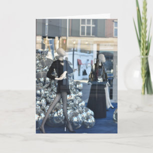 Carte Christmas Window Shopping Chelsea Londres Royaume-