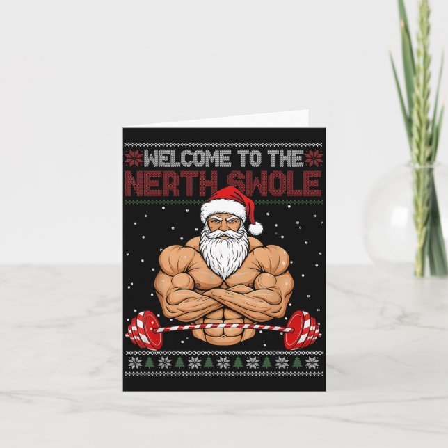Carte Christmas Workout Welcome To North Swole Xmas Gym  (Devant)