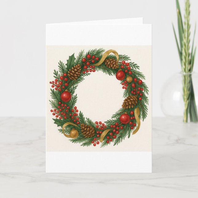 Carte Christmas Wreath Card (Devant)