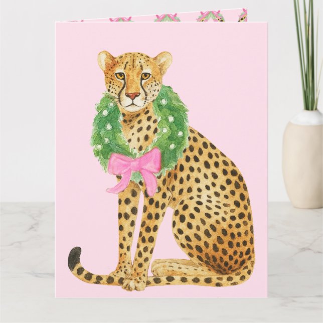 Carte Christmas Wreath Leopard  (Devant)