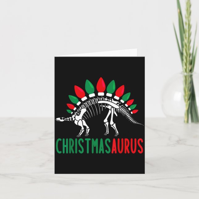 Carte Christmasaurus Cute Christmas Dinosaur Tree Rex Di (Devant)
