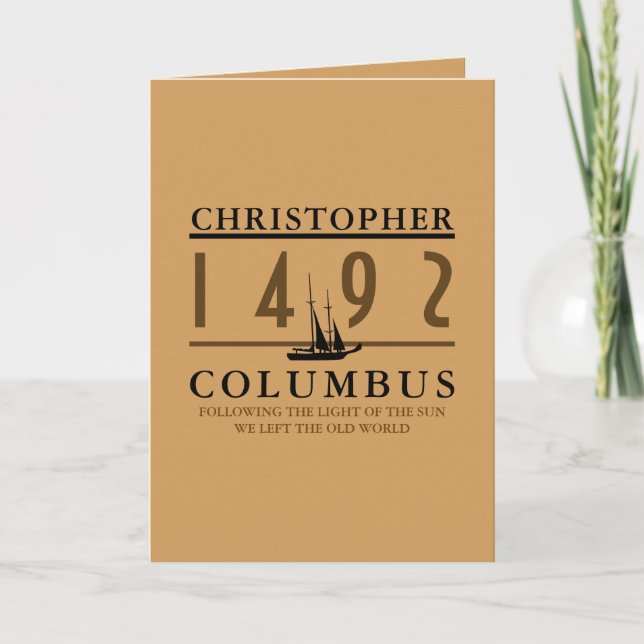 Carte Christophe Colomb 1492 (Devant)