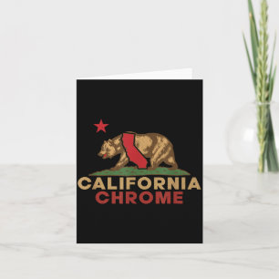 Carte Chrome Californie Ours Vintage Rétro Fierté de l'É