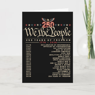 Carte Chronologie de 250 ans 1776–2026 A Patriotique His