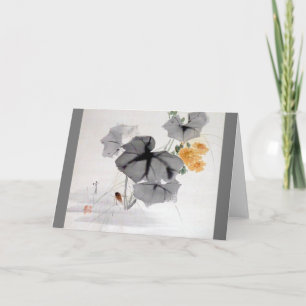 Carte Chrysanthème sauvage et cricket, Watanabe Seitei