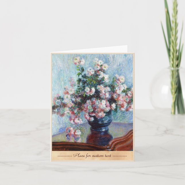 Carte Chrysanthèmes, 1882 Claude Monet (Devant)