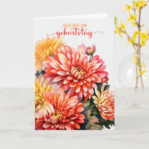 Carte Chrysanthèmes allemands pour novembre Anniversaire