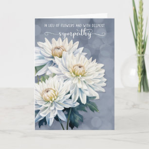 Carte Chrysanthèmes blancs sur Sympathie bleue