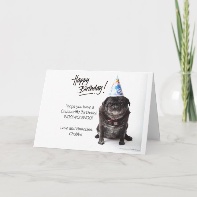 Carte Chubbs The Wampug Birthday Card (Devant)