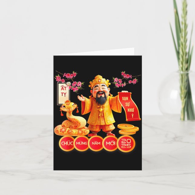 Carte Chuc Mung Nam Moi 2025 Vietnamese Family Lunar New (Devant)