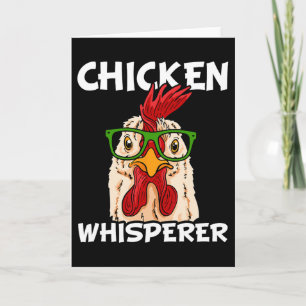 Carte Chuchoteur de poulet Fermier de poulet Nerd Coq de
