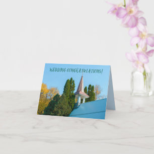 Carte CHURCH steepeple mariage félicitations mariage